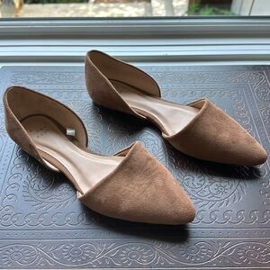 Suede Tan Flats